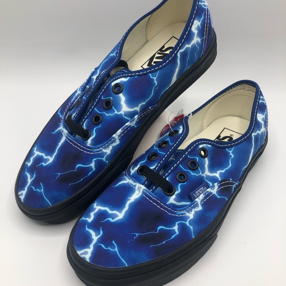 Vans Authentic Lightning Blue/Black Athletic Skate Shoe Casual Sneaker Women 7.5 - Picture 9 of 13